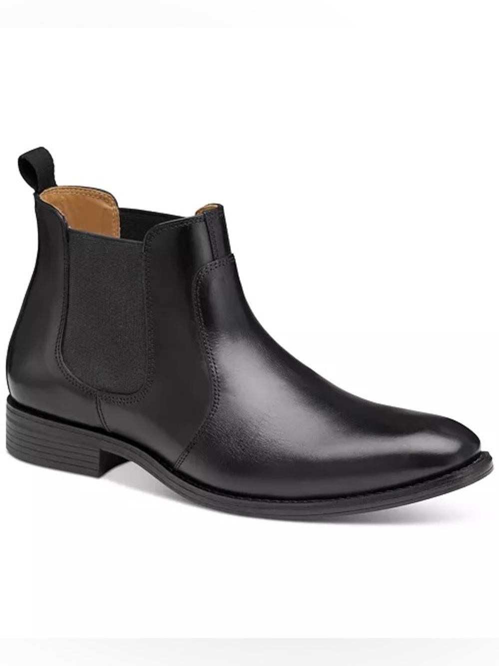 Johnston & Murphy Mens Lewis Black Leather Chelsea Boots Sz 13